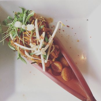 Dirt Candy - Squash pad Thai (fun banana flower boat) - Vegetarian Near Me - New York, New York
