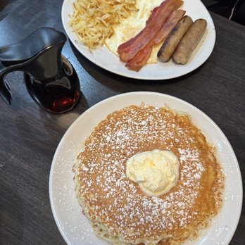 GoodDay Cafe - Hungry Man's- pancakes were delicious - Breakfast & Brunch Near Me - West Bend, Wisconsin