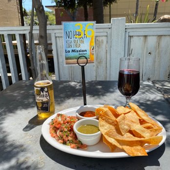 La Mission - Chips and salsa with a corona and red sangria - Mexican Near Me - Berkeley, California La Mission - Chips and salsa with a corona and red sangria - Mexican Near Me - Berkeley, California