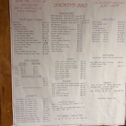 Shorty's Bbq - Menu