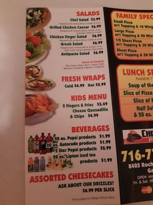 Menu photo 1 Chop's Shop Gasport, NY