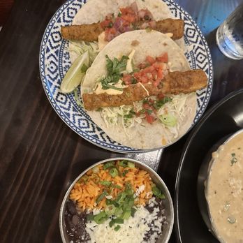 Casa del Barco - Baja fish tacos with side of rice and beans - Mexican Near Me - Richmond, Virginia Casa del Barco - Baja fish tacos with side of rice and beans - Mexican Near Me - Richmond, Virginia