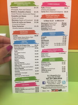 Menu photo 3 Empanadas X-press Union City, NJ