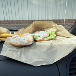 Burgerville - Halibut sandwich and large fries