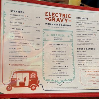 Electric Gravy Mumbai Bar & Canteen - menu - Indian Near Me - Austin, Texas