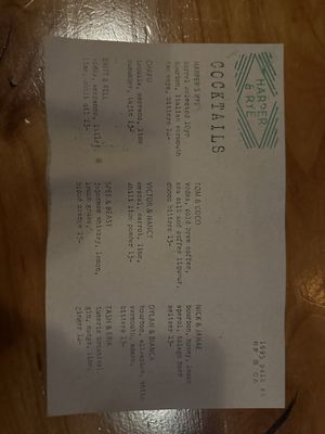 Menu photo 1 Harper & Rye San Francisco, CA Menu photo 1 Harper & Rye San Francisco, CA