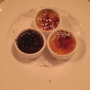 Bistro Cacao - Trio creme brûlée-- chocolate, vanilla, and mango. Ouiiiiiiii. - French Near Me - Washington, DC, District of Columbia