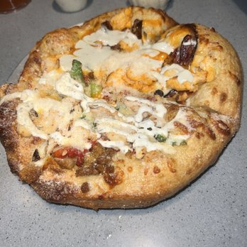 Mellow Mushroom Virginia Beach - Small 1/2 and 1/2 - The Merry Prankster and Buffalo Chicken - Pizza Near Me - Virginia Beach, Virginia Mellow Mushroom Virginia Beach - Small 1/2 and 1/2 - The Merry Prankster and Buffalo Chicken - Pizza Near Me - Virginia Beach, Virginia