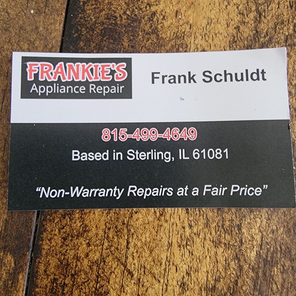 FRANKIE’S APPLIANCE MAINTENANCE Updated October 2024 Sterling