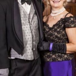 Dupont Mansion - Gayle and I dressed up this night for a Victorian ball