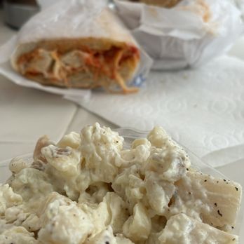 Roadees Cafe - Chicken parm with mozzarella and a side of potato salad. - Sandwiches Near Me - Brentwood, California Roadees Cafe - Chicken parm with mozzarella and a side of potato salad. - Sandwiches Near Me - Brentwood, California