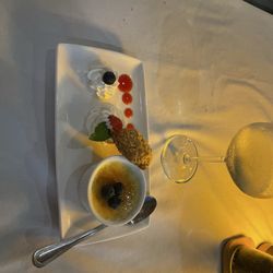 David's Restaurant at Morritt's Resort - Coconut and Dark Rum Crème Brulee