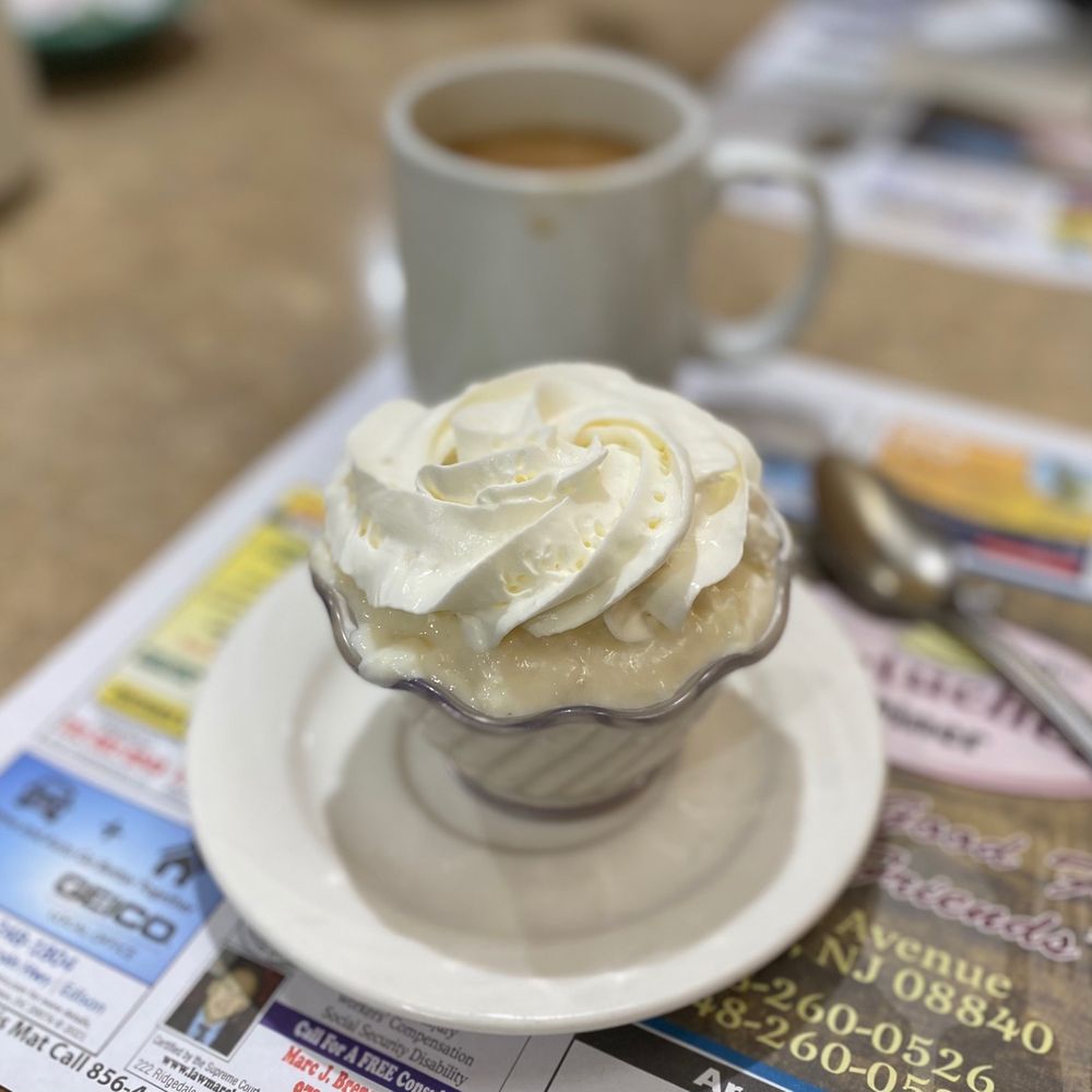 Metuchen Diner - Rice pudding with whipped cream - Diners Near Me - Metuchen, New Jersey Metuchen Diner - Rice pudding with whipped cream - Diners Near Me - Metuchen, New Jersey