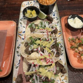 Papi's Tacos - CARNE ASADA TACOS (piña salsa and rice is extra) - Mexican Near Me - Towson, Maryland