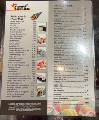 Menu photo 4 YI Hot Pot & Sushi & BBQ Solon, OH Menu photo 4 YI Hot Pot & Sushi & BBQ Solon, OH