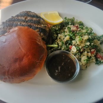 Beatrix - Turkey Burger comes with kale salad. Delicious! - New American Near Me - Chicago, Illinois Beatrix - Turkey Burger comes with kale salad. Delicious! - New American Near Me - Chicago, Illinois