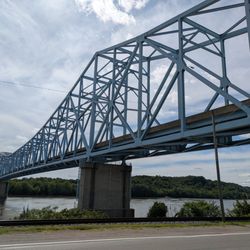 William S. Ritchie Jr. Bridge - William S. Ritchie Jr. Bridge from the West Virginia side