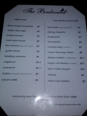 Menu photo 5 The Boulevard Costa Mesa, CA