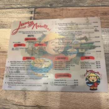 Leung Noodle - Menu - Noodles Near Me - San Jose, California