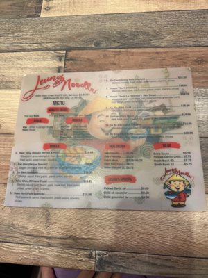 Menu photo 7 Leung Noodle San Jose, CA