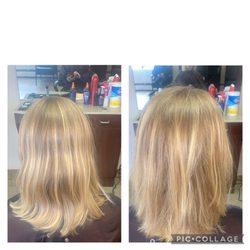 Custom Cut - Women's trim with long layers.