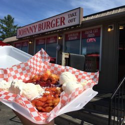 Johnny Burger - Strawberry Funnel Cake with Kawarthas vanilla ice cream