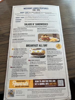 Menu photo 2 Cracker Barrel Old Country Store Tampa, FL Menu photo 2 Cracker Barrel Old Country Store Tampa, FL