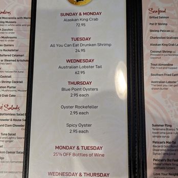 Pelican's West - Menu - Seafood Near Me - Albuquerque, New Mexico