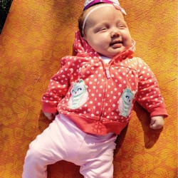 Baby Boot Camp Norman - R. loves to get out of her stroller and stretch on the mat during ab time.
