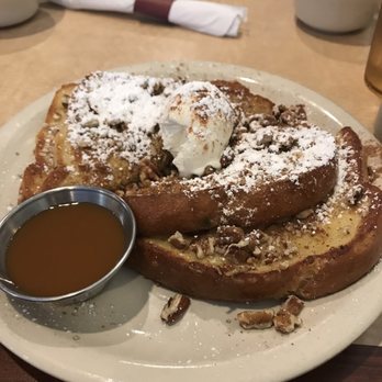 Cypress Breakfast House - French toast with pecans and caramel on the side - Breakfast & Brunch Near Me - Cypress, Texas