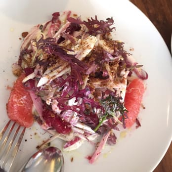 Farmshop - Crab Salad with Red endive, blood oranges, grapefruit, and Meyer lemon crema! - Breakfast & Brunch Near Me - Larkspur, California