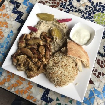 Dvine Mediterranean Experience - Brea - Chicken Shawarma Plate with Baba Ganoush (SO GOOD!) - Mediterranean Near Me - Brea, California Dvine Mediterranean Experience - Brea - Chicken Shawarma Plate with Baba Ganoush (SO GOOD!) - Mediterranean Near Me - Brea, California