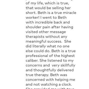 Beth's Massage Clinic - More reviews on Thumbtack - Massage Near Me