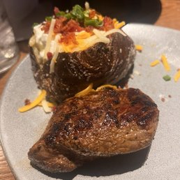 6oz sirloin with Baked Potato