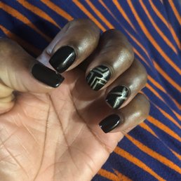 I love the black with simple designs- it's not gel-this the Dip powder. I love the black with simple designs- it's not gel-this the Dip powder.