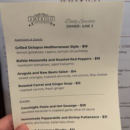 Specials menu