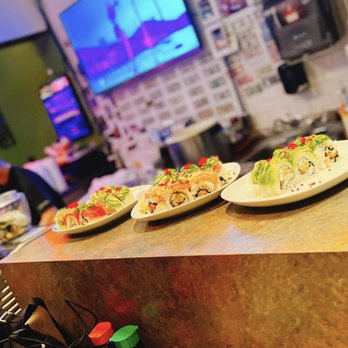 Kevin's Sushi and Thai - three plates of sushi - Thai Near Me - Deerfield Beach, Florida