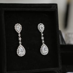 Jules Fine Jewelry - Thank you Michelle for helping me feel like the most beautiful bride with these beautiful earrings!