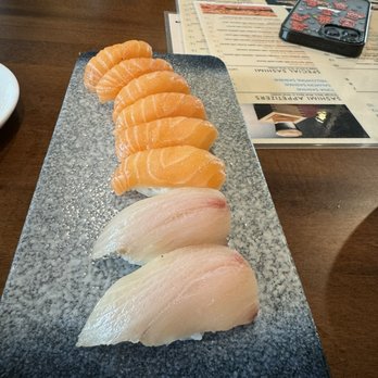 Sun Sushi and Izakaya - Salmon and yellowtail nigiri - Sushi Bars Near Me - Gainesville, Florida