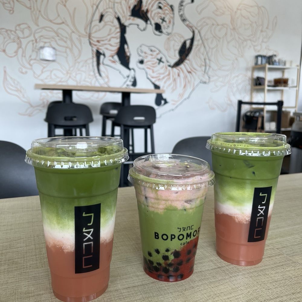 Bopomofo Cafe - BA-LA Matcha and Triple Strawberry Matcha - Bubble Tea Near Me - San Gabriel, California Bopomofo Cafe - BA-LA Matcha and Triple Strawberry Matcha - Bubble Tea Near Me - San Gabriel, California