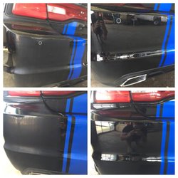 Auto Salon Car Detail - Exhaust staining on a Dodge Charger