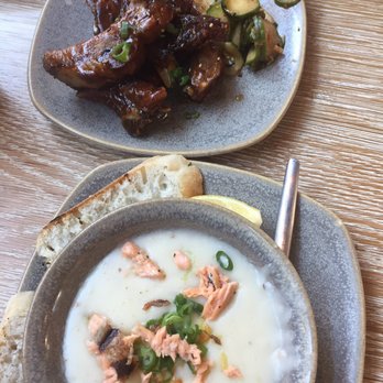 Pacific Catch - Salmon chowder and sticky ribs - Seafood Near Me - Cupertino, California Pacific Catch - Salmon chowder and sticky ribs - Seafood Near Me - Cupertino, California