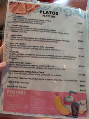 Menu photo 4 La Salvadorena Baton Rouge, LA