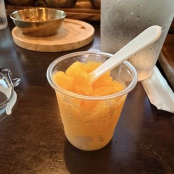 Lani Sot - Orange slushie served at the end - Korean Near Me - Honolulu, Hawaii Lani Sot - Orange slushie served at the end - Korean Near Me - Honolulu, Hawaii