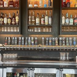 Fully stocked bar, and beers on tap