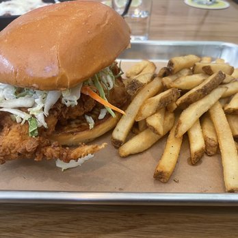 Hide - Spicy Crispy Chicken Sandwich - Cocktail Bars Near Me - Dallas, Texas