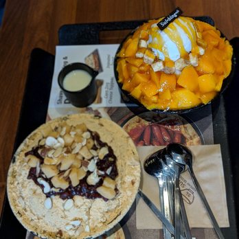 Sulbing Cafe - Mango with cheese.  Red bean injeomi. - Desserts Near Me - Burnaby, British Columbia