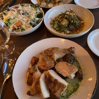 Sky 360 - BBQ AQ Chicken, Romaine & Kale Caesar Salad, Seared Pacific Scallops, Marinated Alberta Cucumbers - Canadian (New) Near Me - Calgary, Alberta