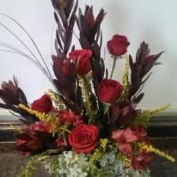 Wendy Herrick Floral Designs - Late summer arrangement,delivered to a 6:00 am event for a Bowdoin student who's mom couldn't make the trip from the west coast,
