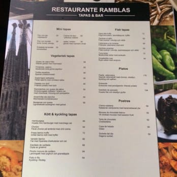 Ramblas - Uppdaterad meny vår 2015 - Spanish Near Me - Stockholm, Alberta